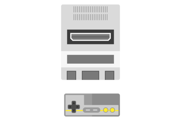 Game Console with Controller: Graphics & Illustrations
