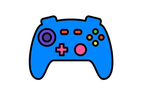 Game Controller Filled Line Icon Graphics and Icons