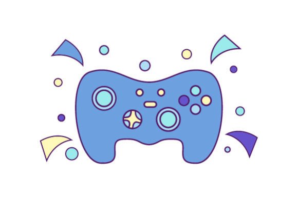 Game Controller, Kawaii: A Design Asset for Video Games & Crafts