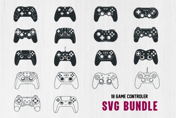 Game Controller Silhouette, Game Console: Graphics & Crafts for Modern Publishing