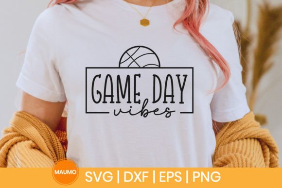 Game Day Vibes Basketball Sports Svg: Graphics & Print Templates