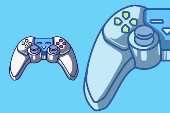 Joystick Game Cartoon: Graphics & Illustrations for Crafters