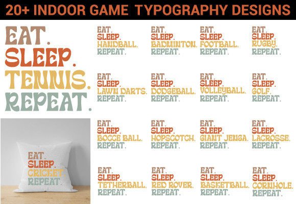 Outdoor Game Retro SVG Typography Bundle for Crafts