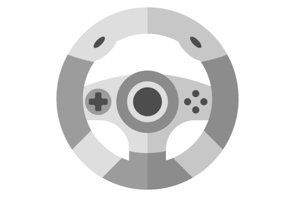 Steering Wheel for Video Game Graphics and Illustrations