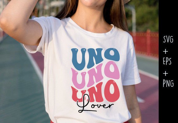 Uno Lover Indoor Game Typo Retro SVG for Graphics & Crafts