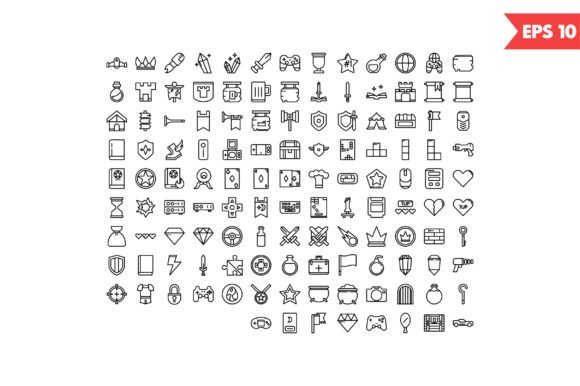 Video Game Line Icon Pack